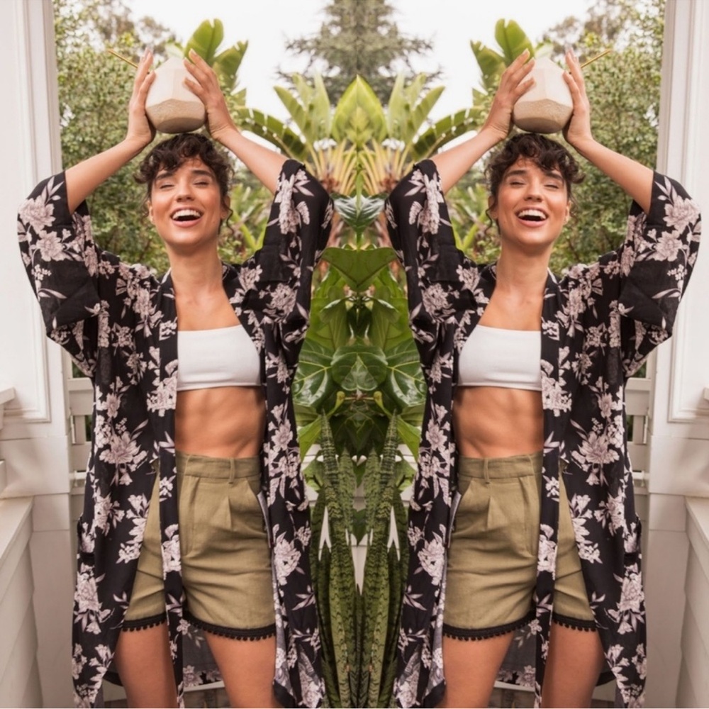 Spiritual Gangster Maya Floral Kimono Robe